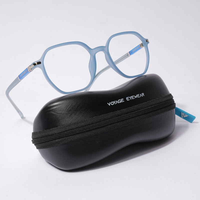 Voyage FlexLite Matt Blue Square Eyeglasses for Men & Women (96603MG5572-C3)