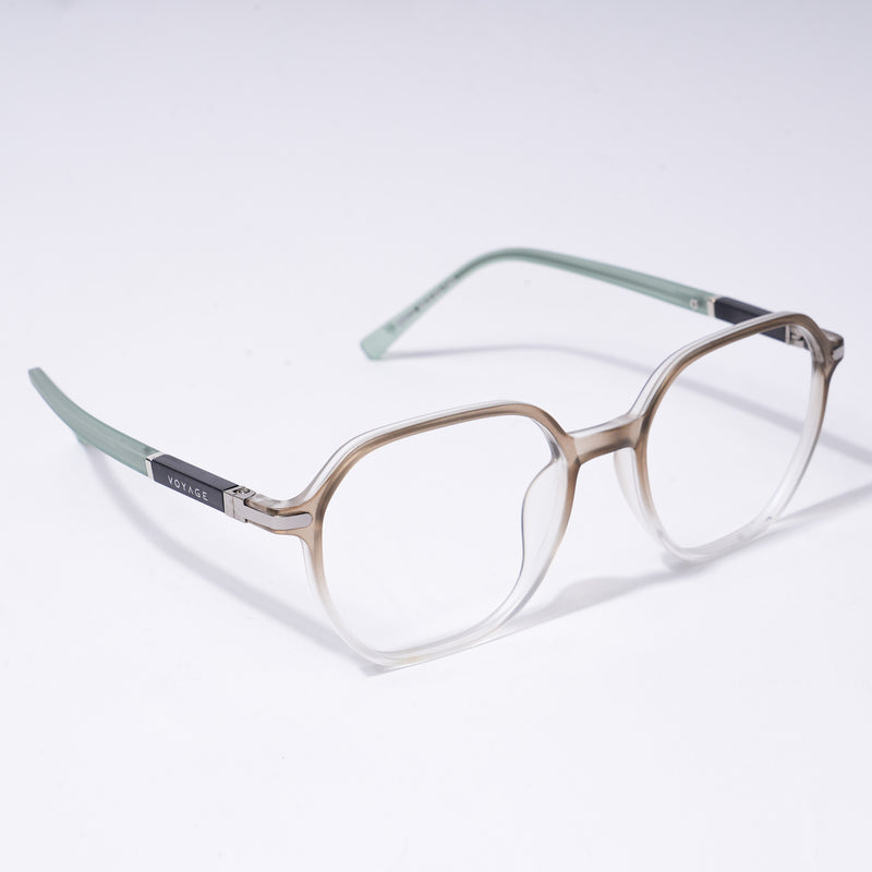 Voyage FlexLite Olive & Transparent Square Eyeglasses for Men & Women (96603MG5573-C4)