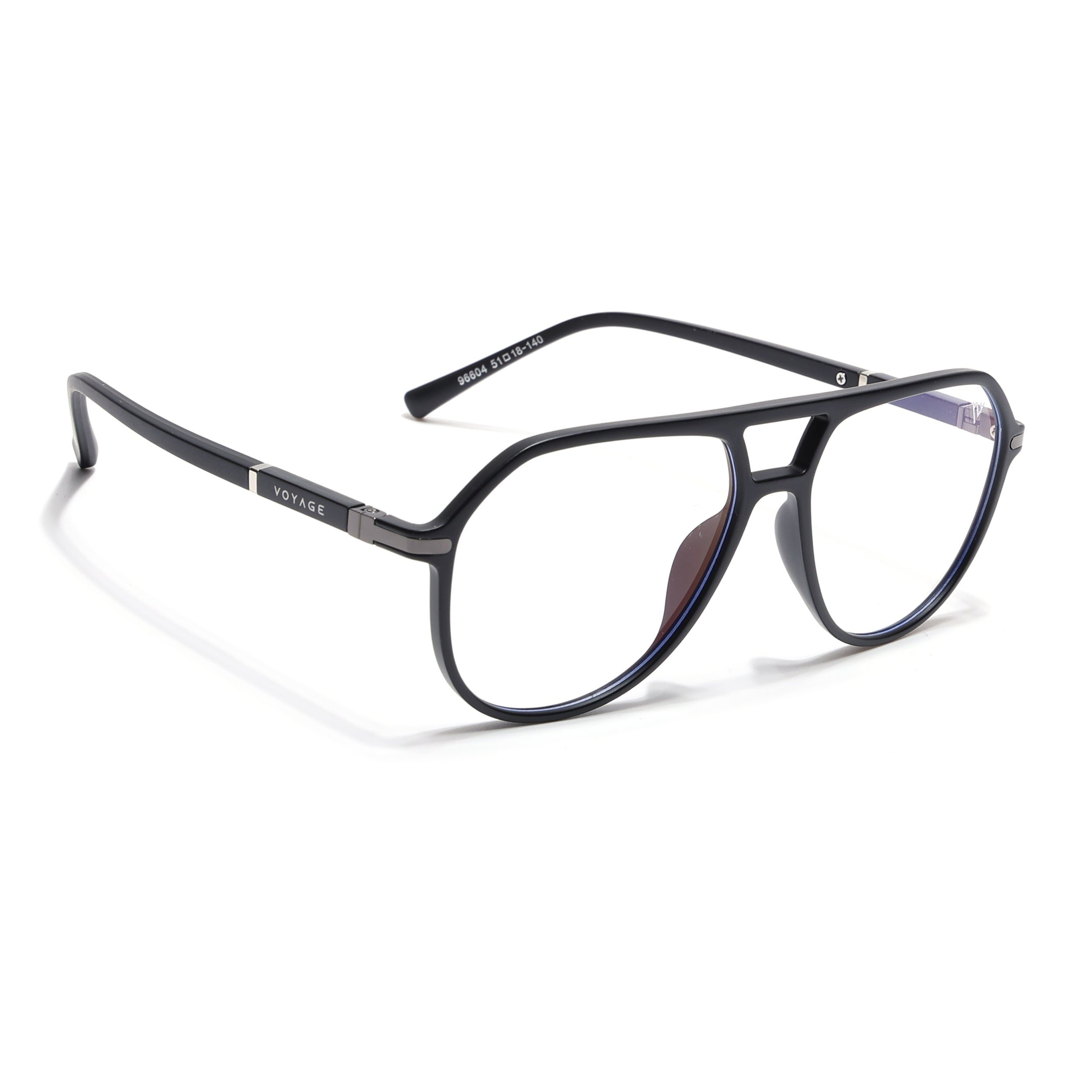 Voyage FlexLite Matt Black Wayfarer Eyeglasses for Men & Women (96604MG5576-C1)