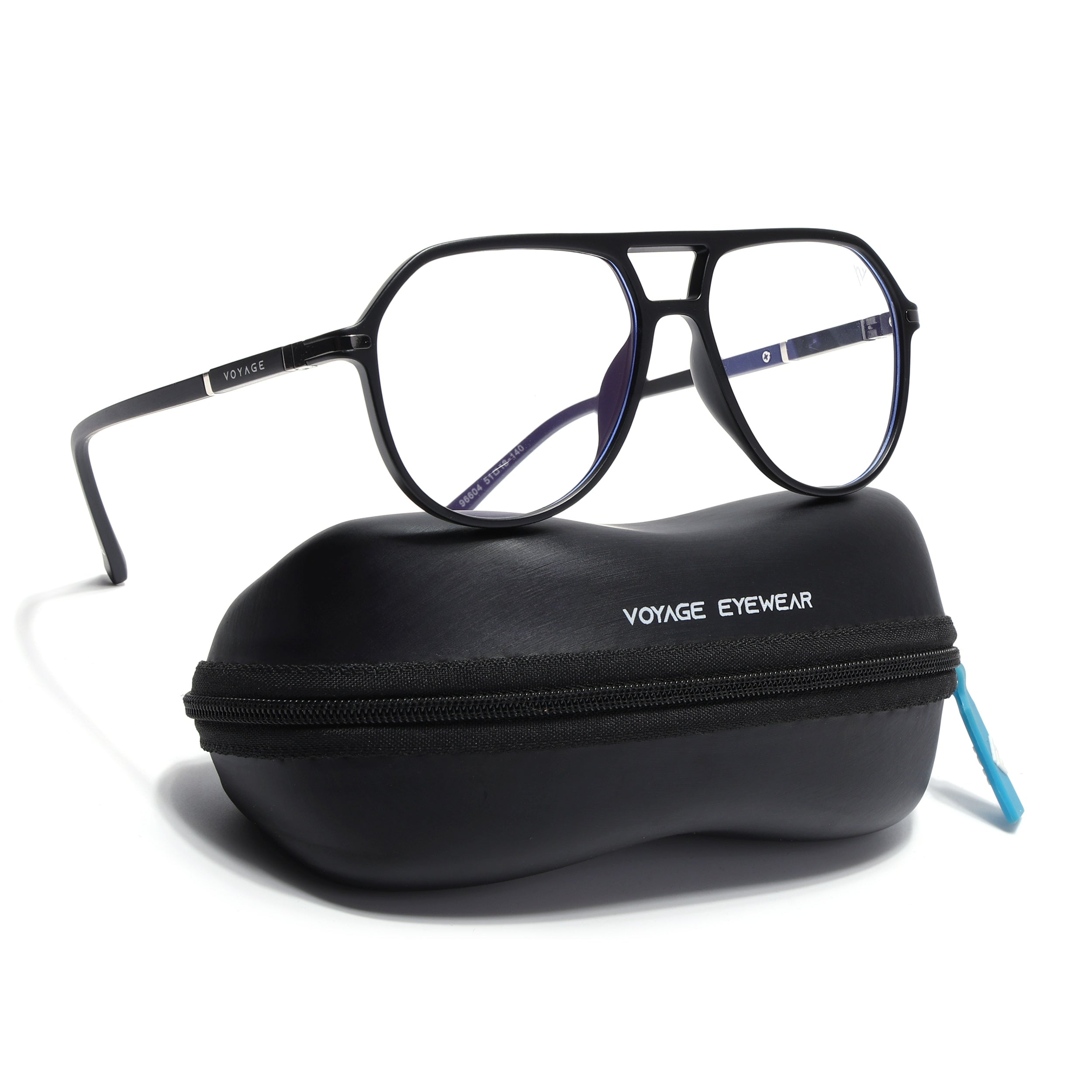 Voyage FlexLite Matt Black Wayfarer Eyeglasses for Men & Women (96604MG5576-C1)