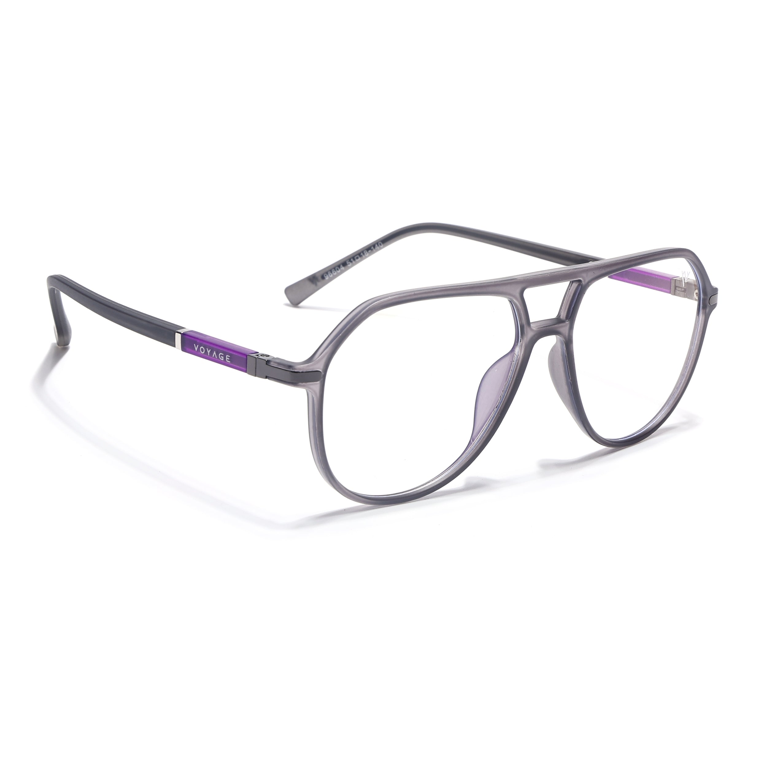 Voyage FlexLite Grey Wayfarer Eyeglasses for Men & Women (96604MG5577-C2)