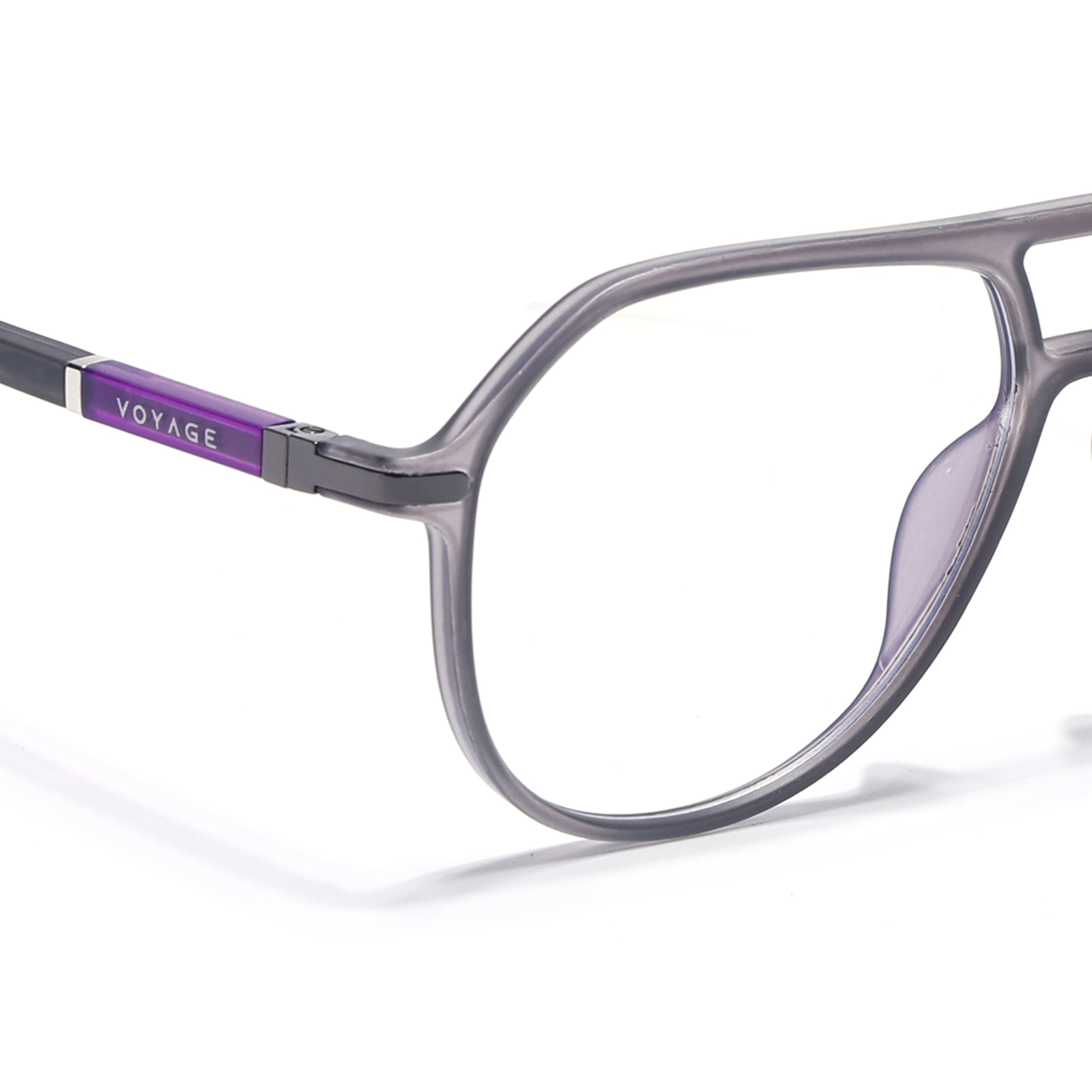 Voyage FlexLite Grey Wayfarer Eyeglasses for Men & Women (96604MG5577-C2)