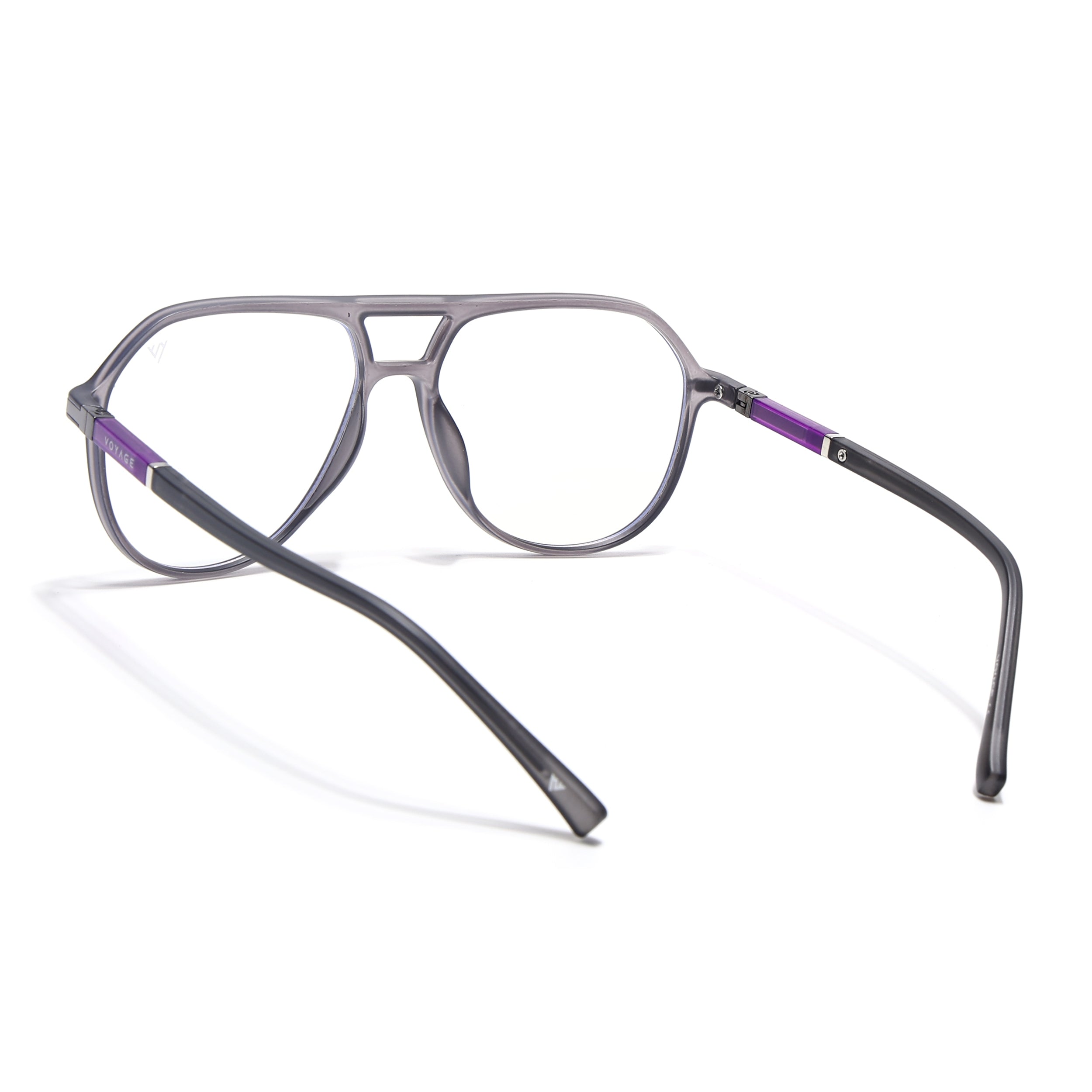 Voyage FlexLite Grey Wayfarer Eyeglasses for Men & Women (96604MG5577-C2)