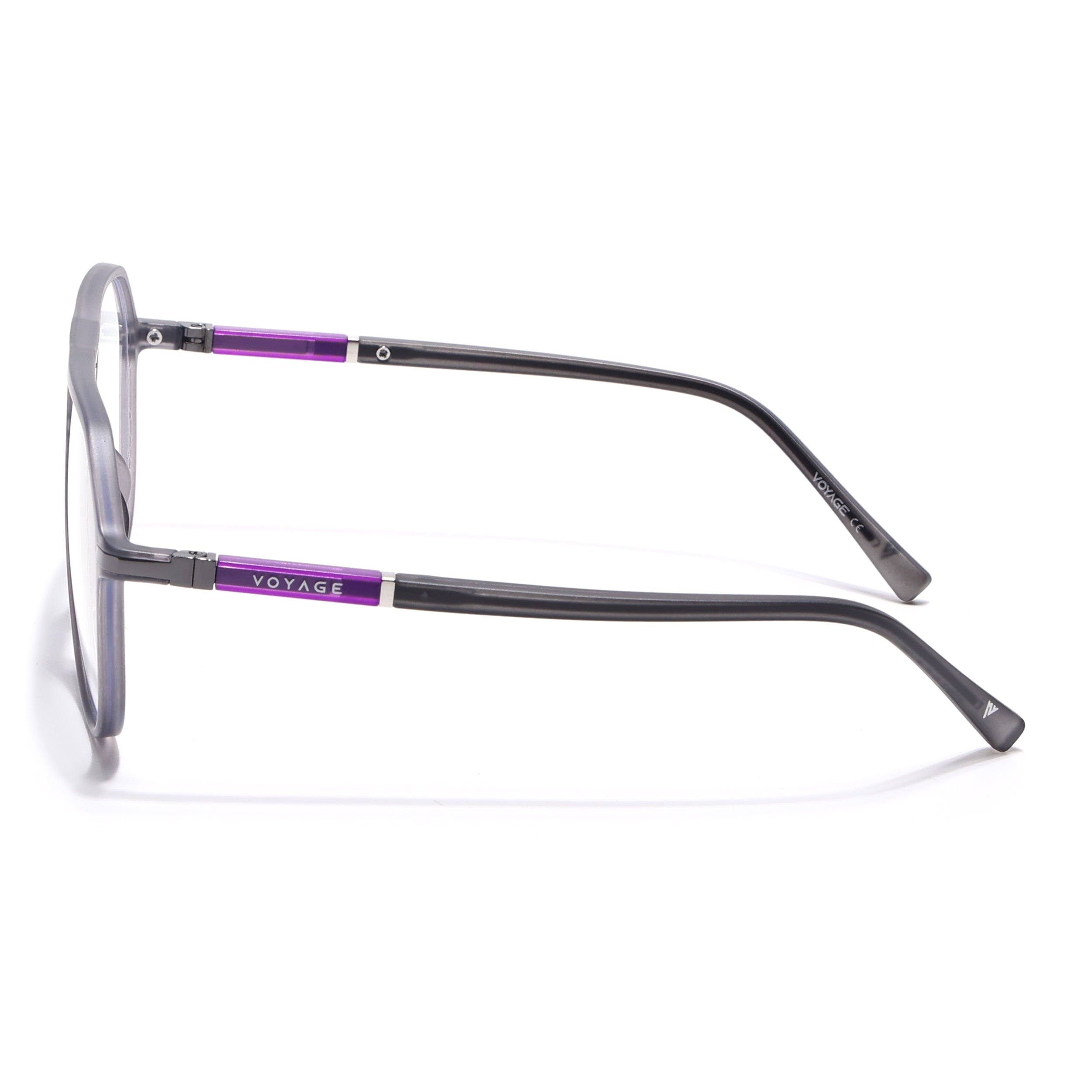 Voyage FlexLite Grey Wayfarer Eyeglasses for Men & Women (96604MG5577-C2)