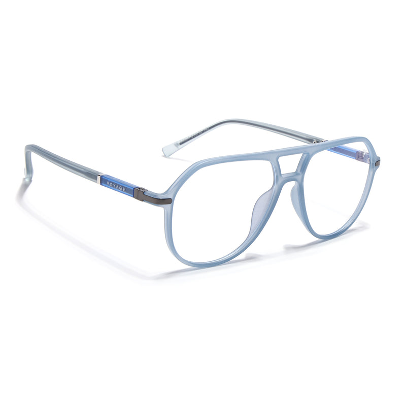 Voyage FlexLite Matt Blue Wayfarer Eyeglasses for Men & Women (96604MG5578-C3)