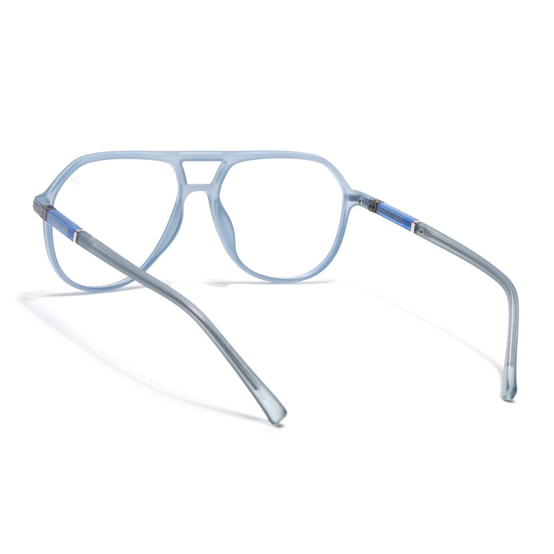 Voyage FlexLite Matt Blue Wayfarer Eyeglasses for Men & Women (96604MG5578-C3)