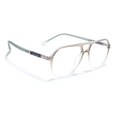 Voyage FlexLite Olive & Transparent Wayfarer Eyeglasses for Men & Women (96604MG5579-C4)