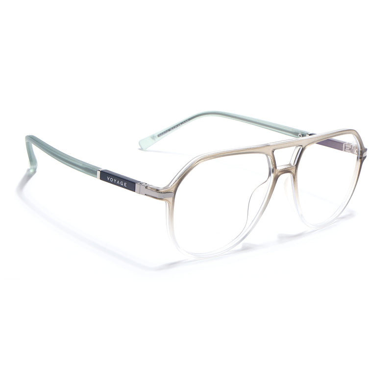 Voyage FlexLite Olive & Transparent Wayfarer Eyeglasses for Men & Women (96604MG5579-C4)