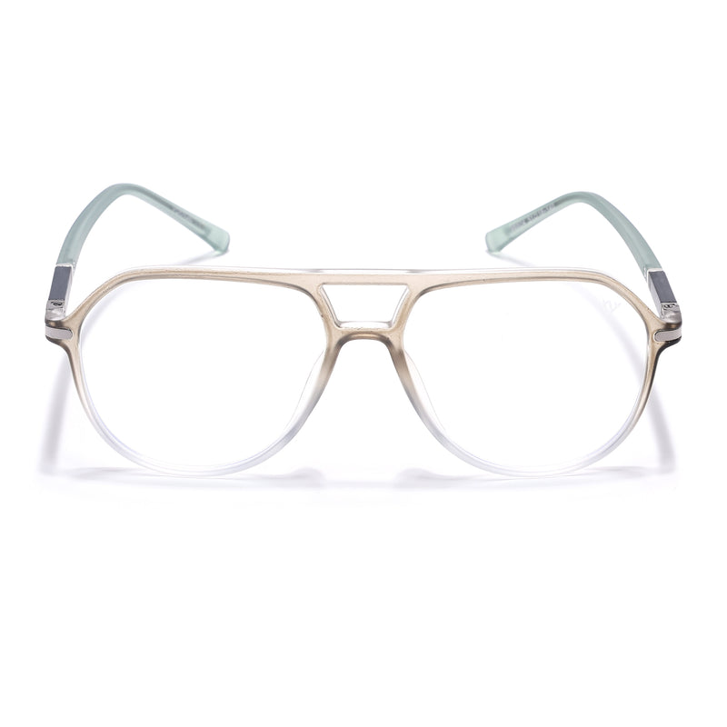 Voyage FlexLite Olive & Transparent Wayfarer Eyeglasses for Men & Women (96604MG5579-C4)