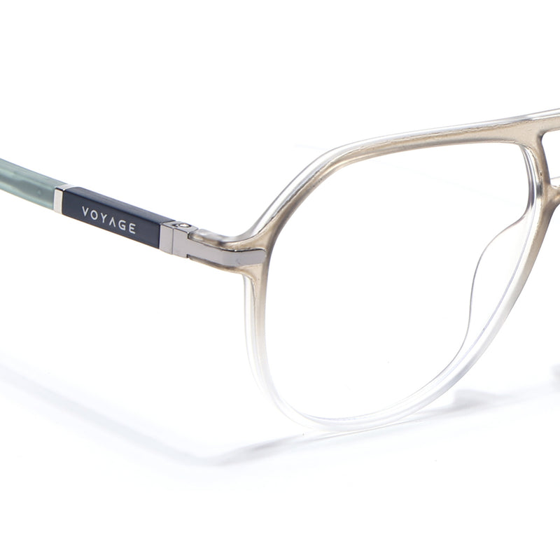 Voyage FlexLite Olive & Transparent Wayfarer Eyeglasses for Men & Women (96604MG5579-C4)