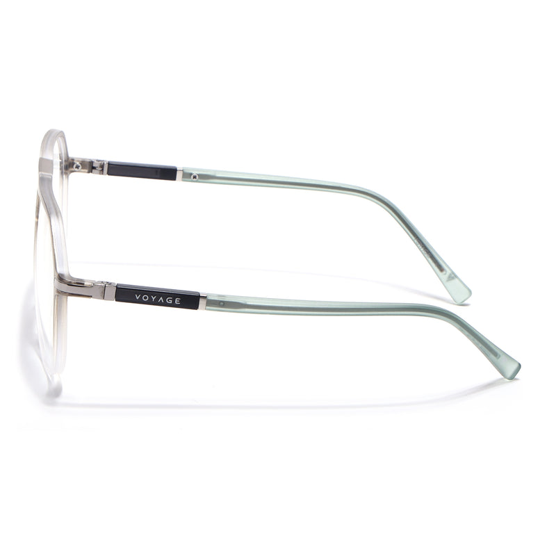 Voyage FlexLite Olive & Transparent Wayfarer Eyeglasses for Men & Women (96604MG5579-C4)