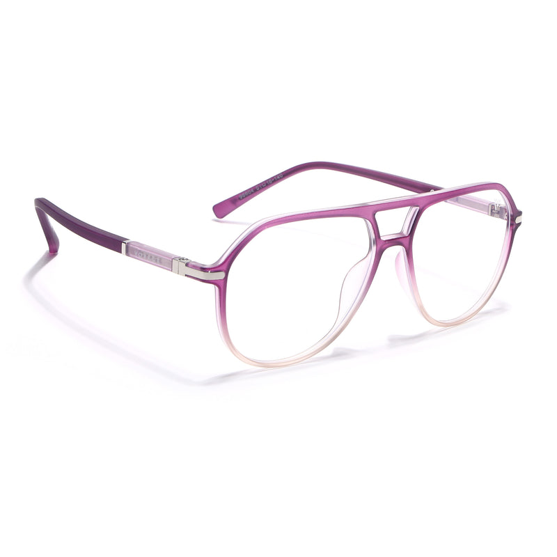 Voyage FlexLite Violet & Brown Wayfarer Eyeglasses for Men & Women (96604MG5581-C6)