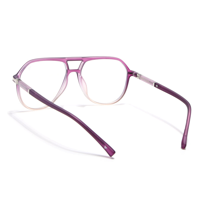 Voyage FlexLite Violet & Brown Wayfarer Eyeglasses for Men & Women (96604MG5581-C6)