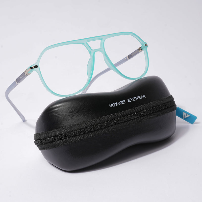 Voyage FlexLite Turquoise Wayfarer Eyeglasses for Men & Women (96604MG5580-C5)