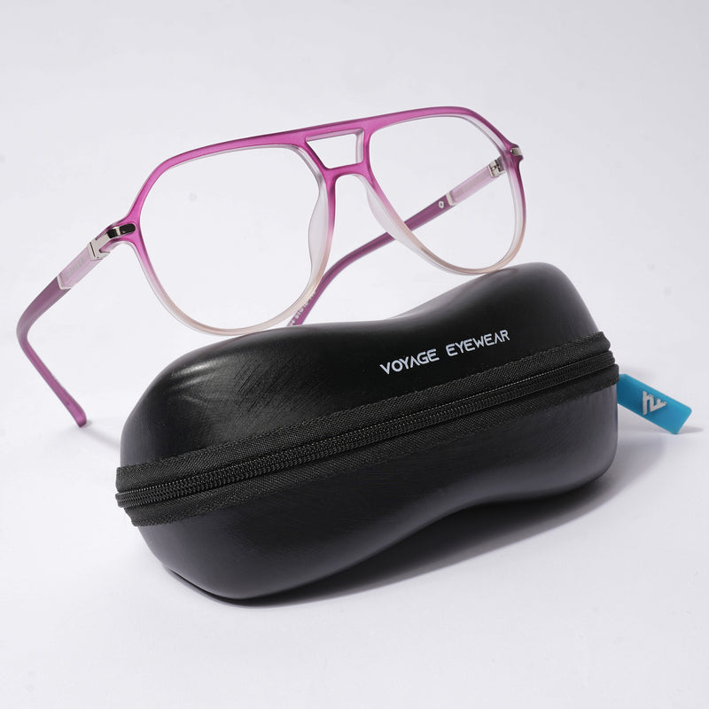 Voyage FlexLite Violet & Brown Wayfarer Eyeglasses for Men & Women (96604MG5581-C6)