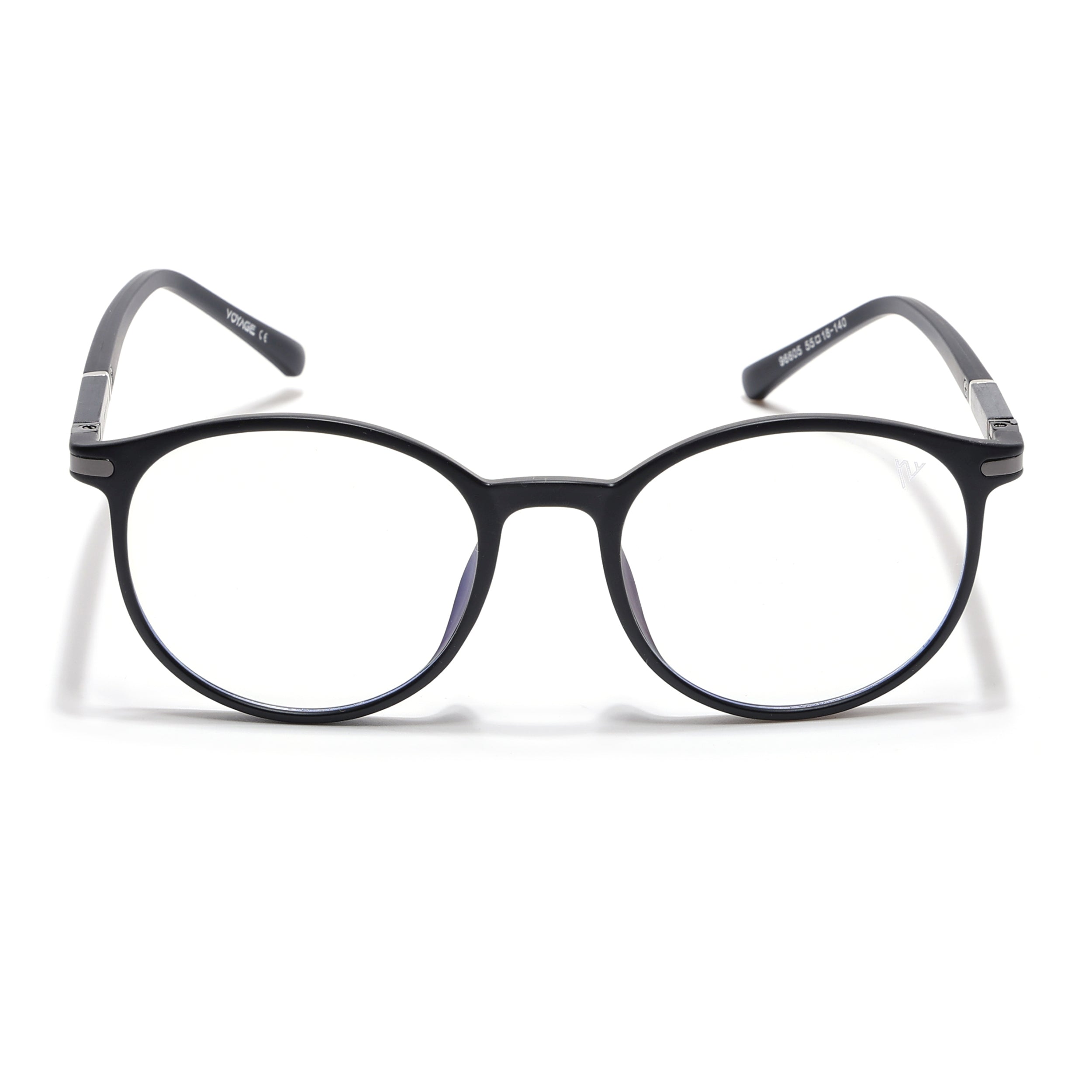 Voyage FlexLite Matt Black Oval Eyeglasses for Men & Women (96605MG5582-C1)