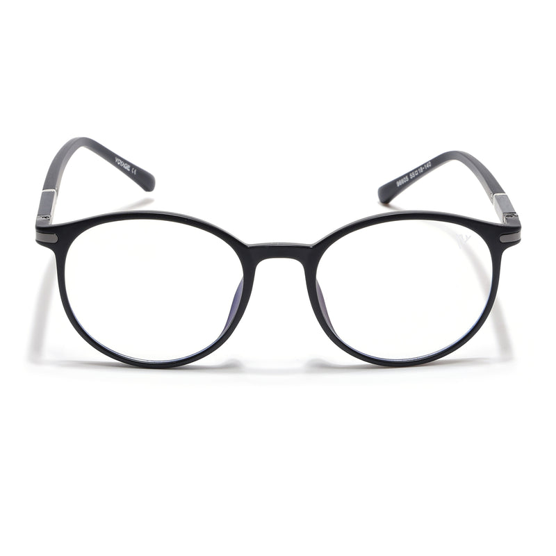 Voyage FlexLite Matt Black Oval Eyeglasses for Men & Women (96605MG5582-C1)