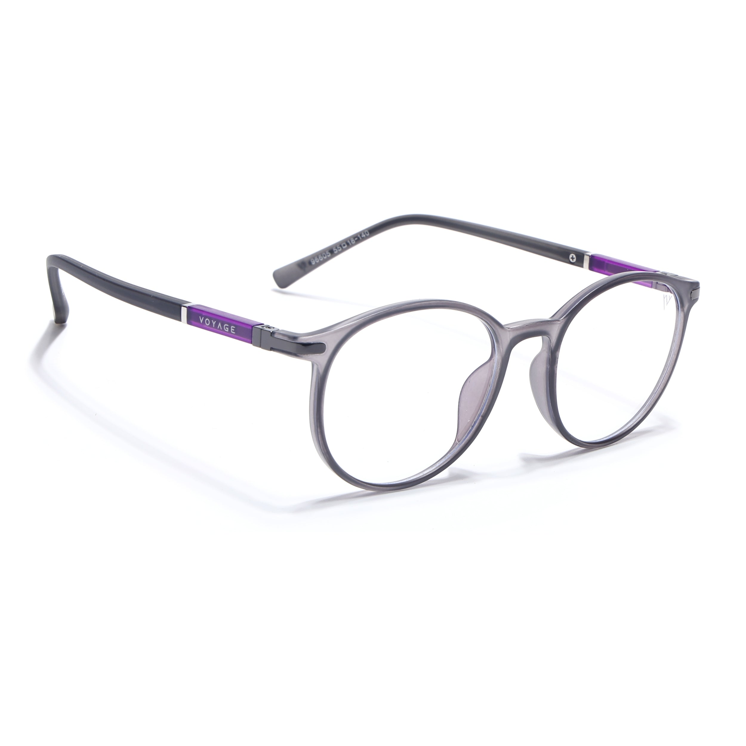 Voyage FlexLite Grey Oval Eyeglasses for Men & Women (96605MG5583-C2)