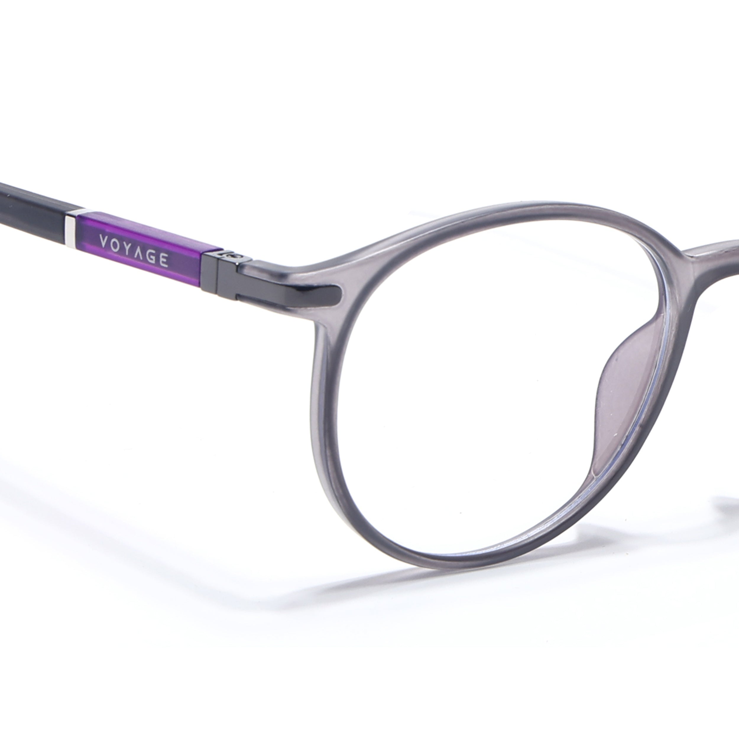 Voyage FlexLite Grey Oval Eyeglasses for Men & Women (96605MG5583-C2)