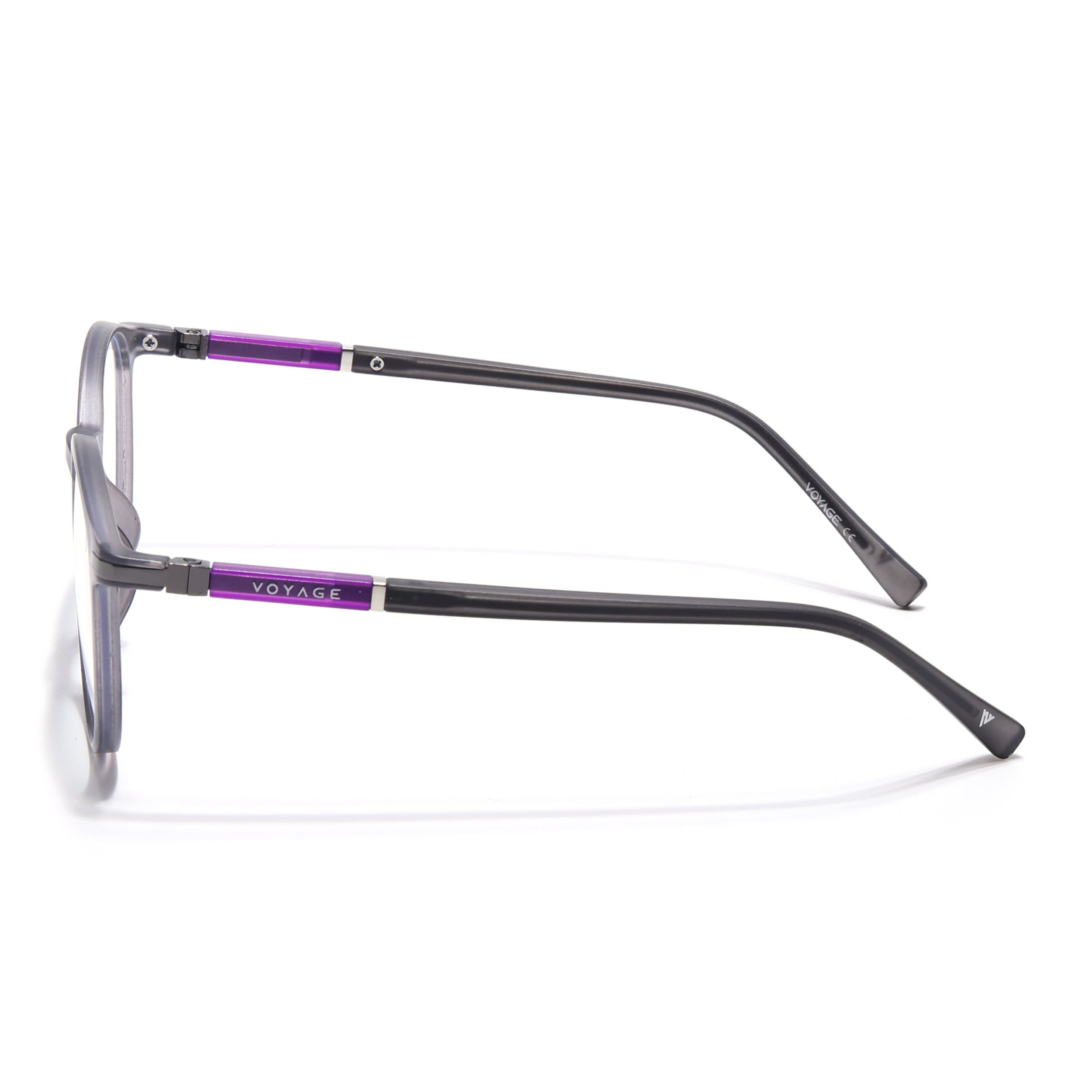 Voyage FlexLite Grey Oval Eyeglasses for Men & Women (96605MG5583-C2)