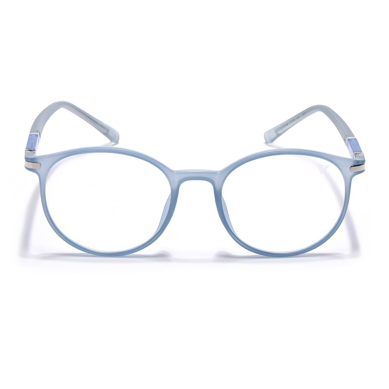 Voyage FlexLite Matt Blue Oval Eyeglasses for Men & Women (96605MG5584-C3)