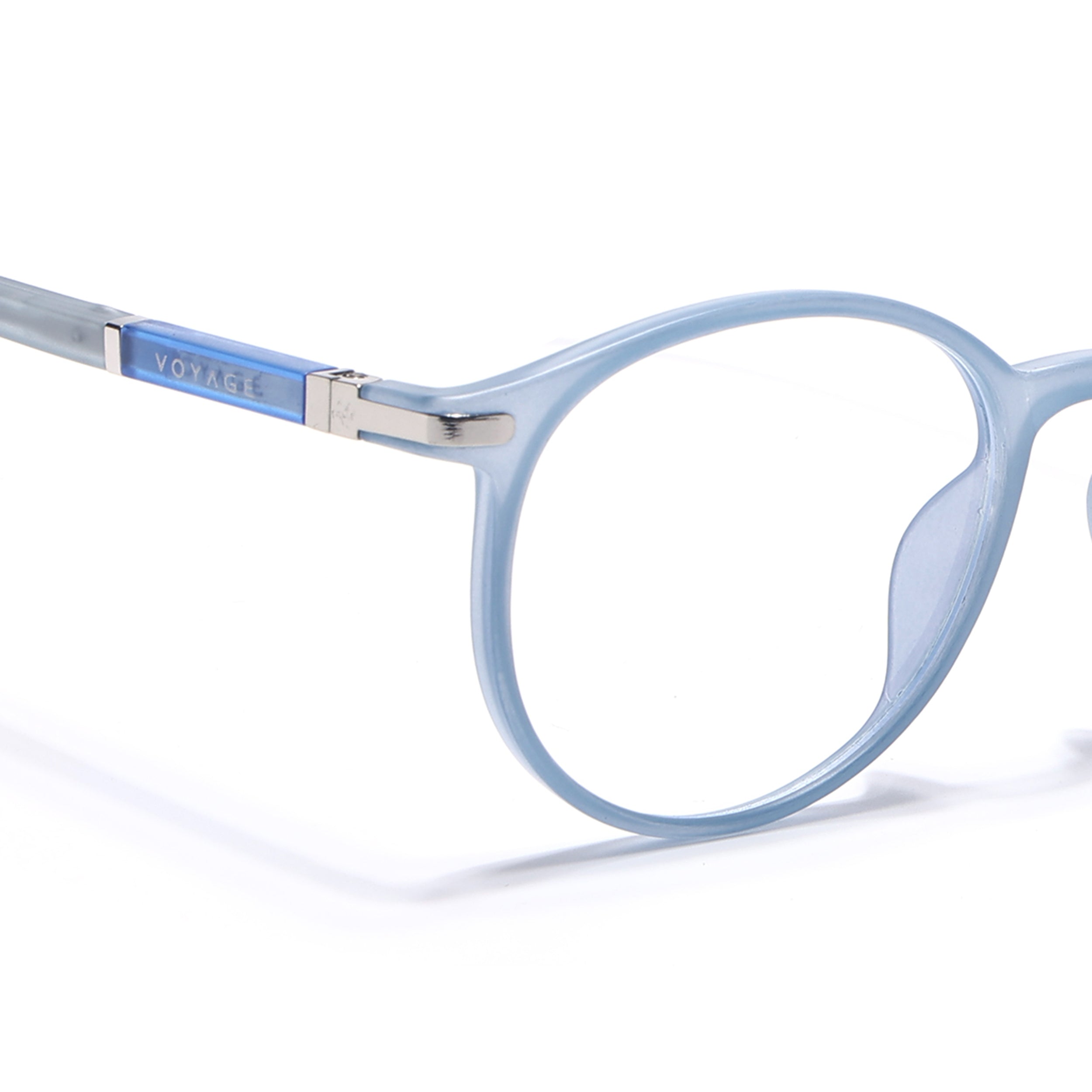 Voyage FlexLite Matt Blue Oval Eyeglasses for Men & Women (96605MG5584-C3)