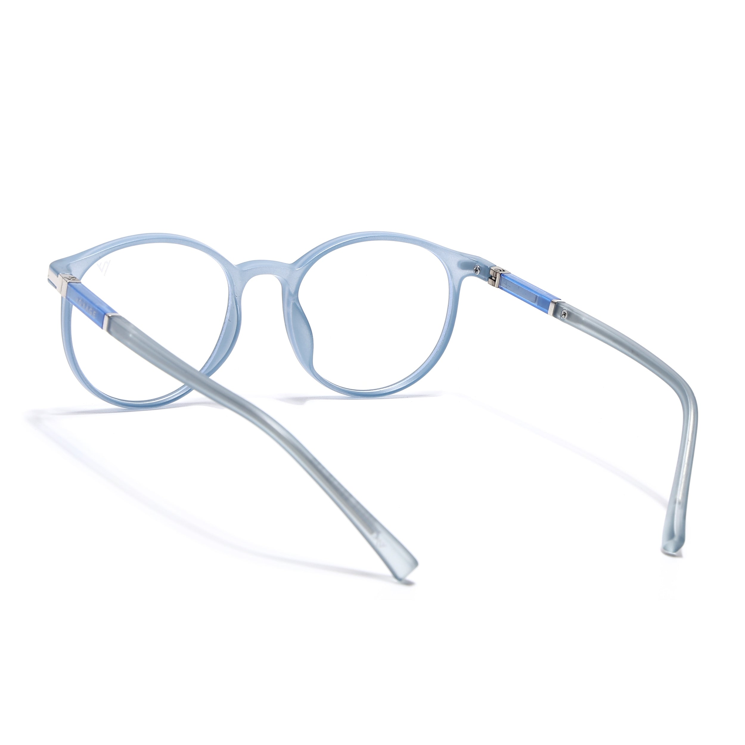 Voyage FlexLite Matt Blue Oval Eyeglasses for Men & Women (96605MG5584-C3)