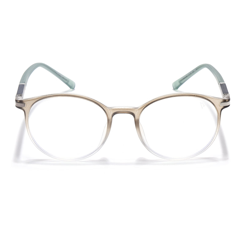 Voyage FlexLite Olive & Transparent Oval Eyeglasses for Men & Women (96605MG5585-C4)