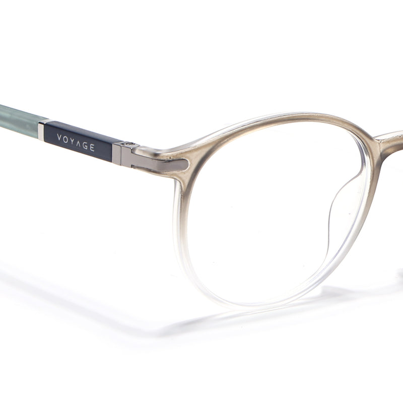 Voyage FlexLite Olive & Transparent Oval Eyeglasses for Men & Women (96605MG5585-C4)