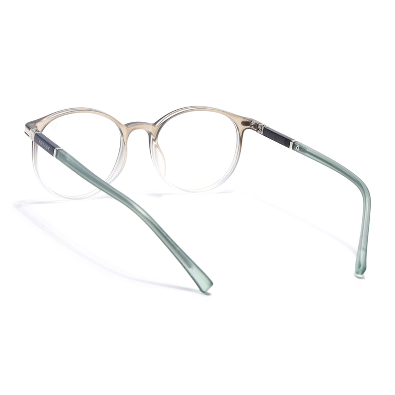 Voyage FlexLite Olive & Transparent Oval Eyeglasses for Men & Women (96605MG5585-C4)