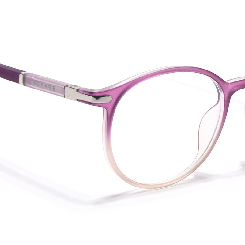 Voyage FlexLite Violet & Brown Oval Eyeglasses for Men & Women (96605MG5586-C5)