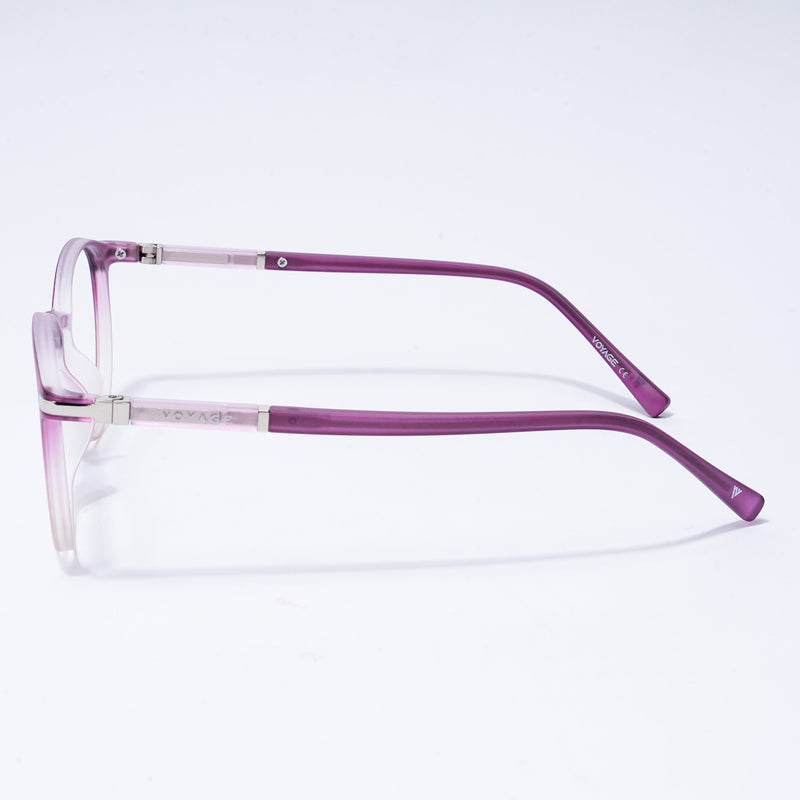 Voyage FlexLite Violet & Brown Oval Eyeglasses for Men & Women (96605MG5586-C5)