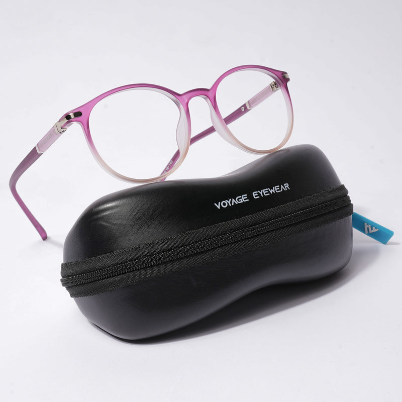 Voyage FlexLite Violet & Brown Oval Eyeglasses for Men & Women (96605MG5586-C5)