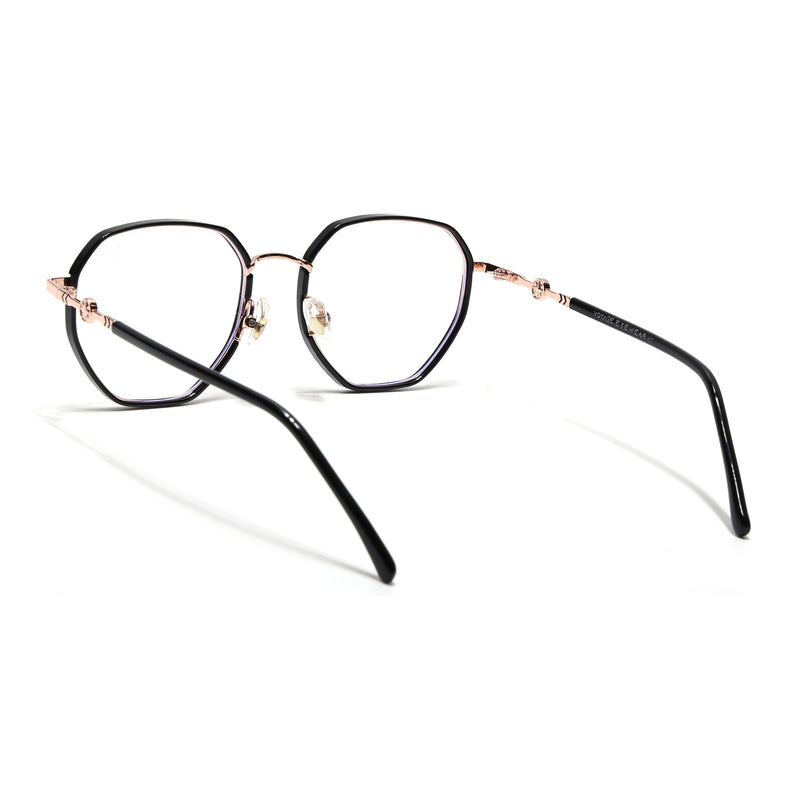 Voyage Glam Black Geometric Eyeglasses for Men & Women (9662MG5098-C1)