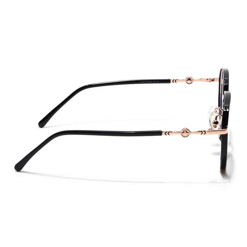 Voyage Glam Black Geometric Eyeglasses for Men & Women (9662MG5098-C1)