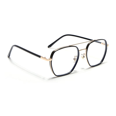 Voyage Maverick Golden & Black Wayfarer Eyeglasses for Men & Women (9684MG5101-C1)