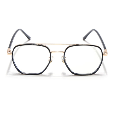 Voyage Maverick Golden & Black Wayfarer Eyeglasses for Men & Women (9684MG5101-C1)