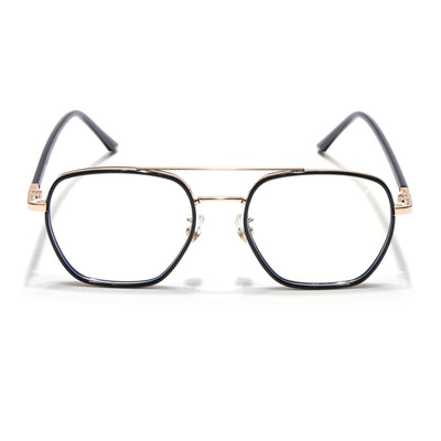 Voyage Maverick Golden & Black Wayfarer Eyeglasses for Men & Women (9684MG5101-C1)