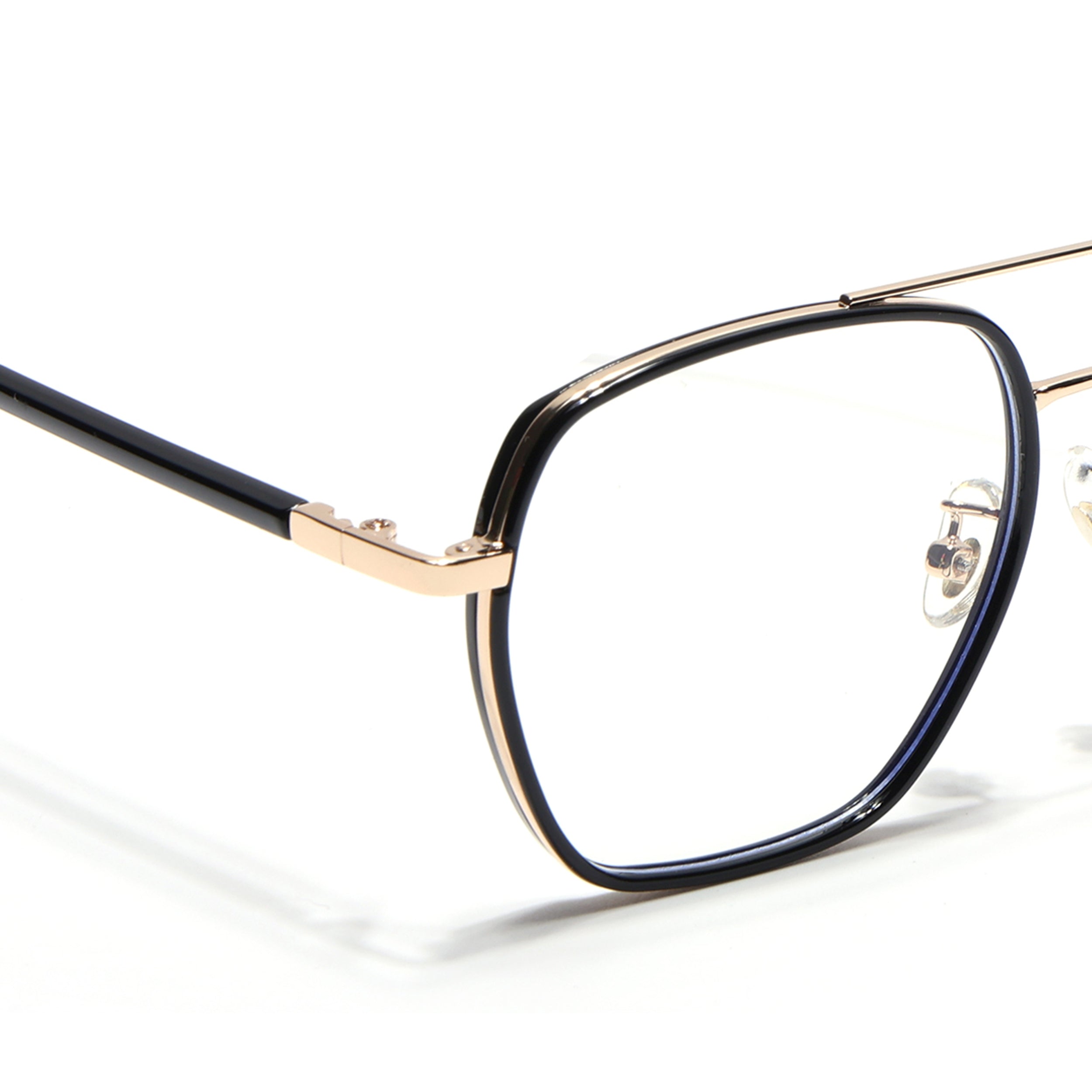 Voyage Maverick Golden & Black Wayfarer Eyeglasses for Men & Women (9684MG5101-C1)