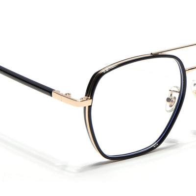 Voyage Maverick Golden & Black Wayfarer Eyeglasses for Men & Women (9684MG5101-C1)