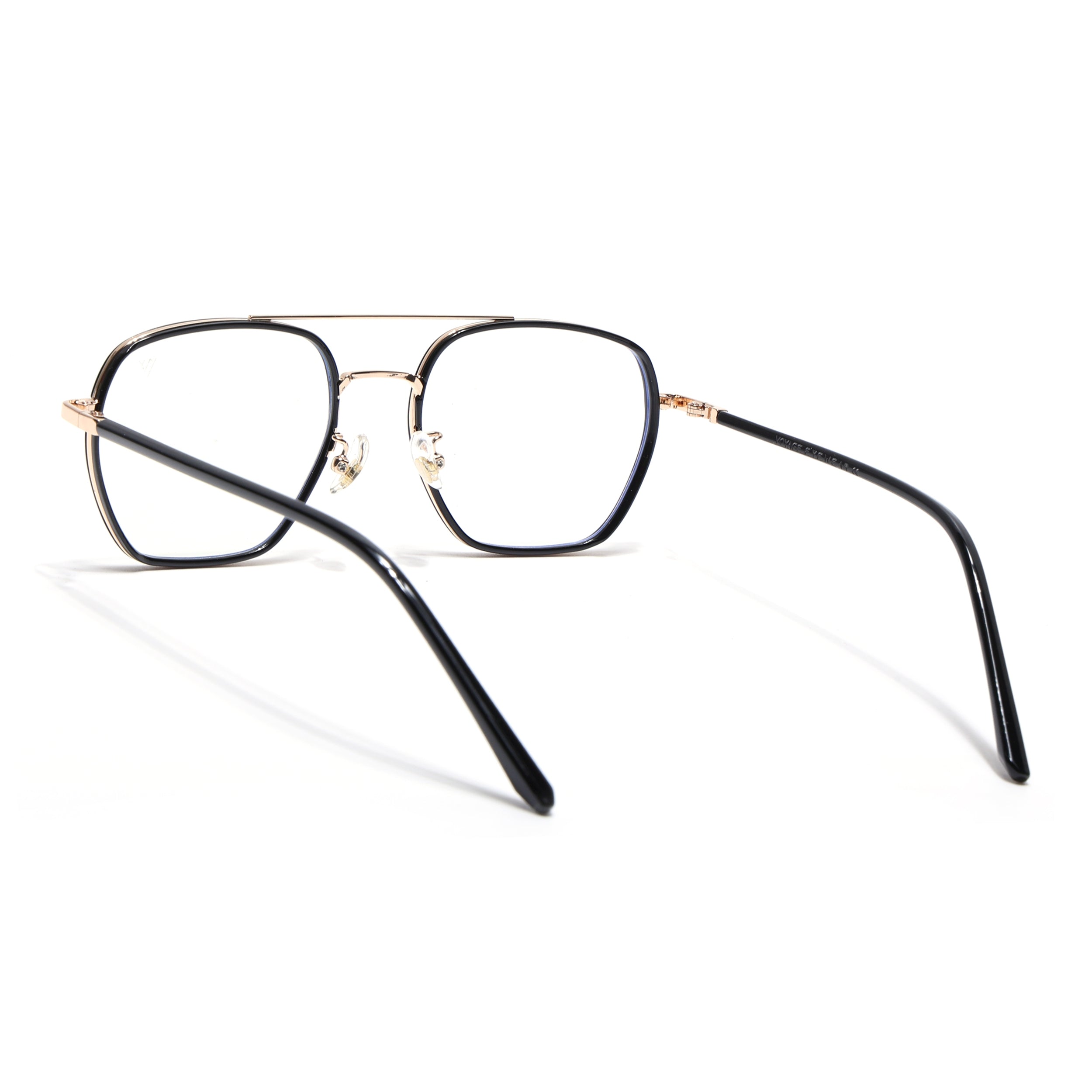 Voyage Maverick Golden & Black Wayfarer Eyeglasses for Men & Women (9684MG5101-C1)