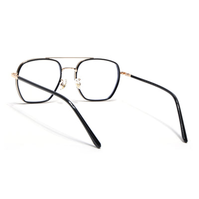 Voyage Maverick Golden & Black Wayfarer Eyeglasses for Men & Women (9684MG5101-C1)