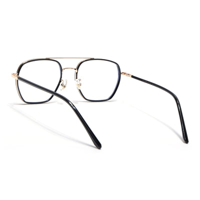 Voyage Maverick Golden & Black Wayfarer Eyeglasses for Men & Women (9684MG5101-C1)