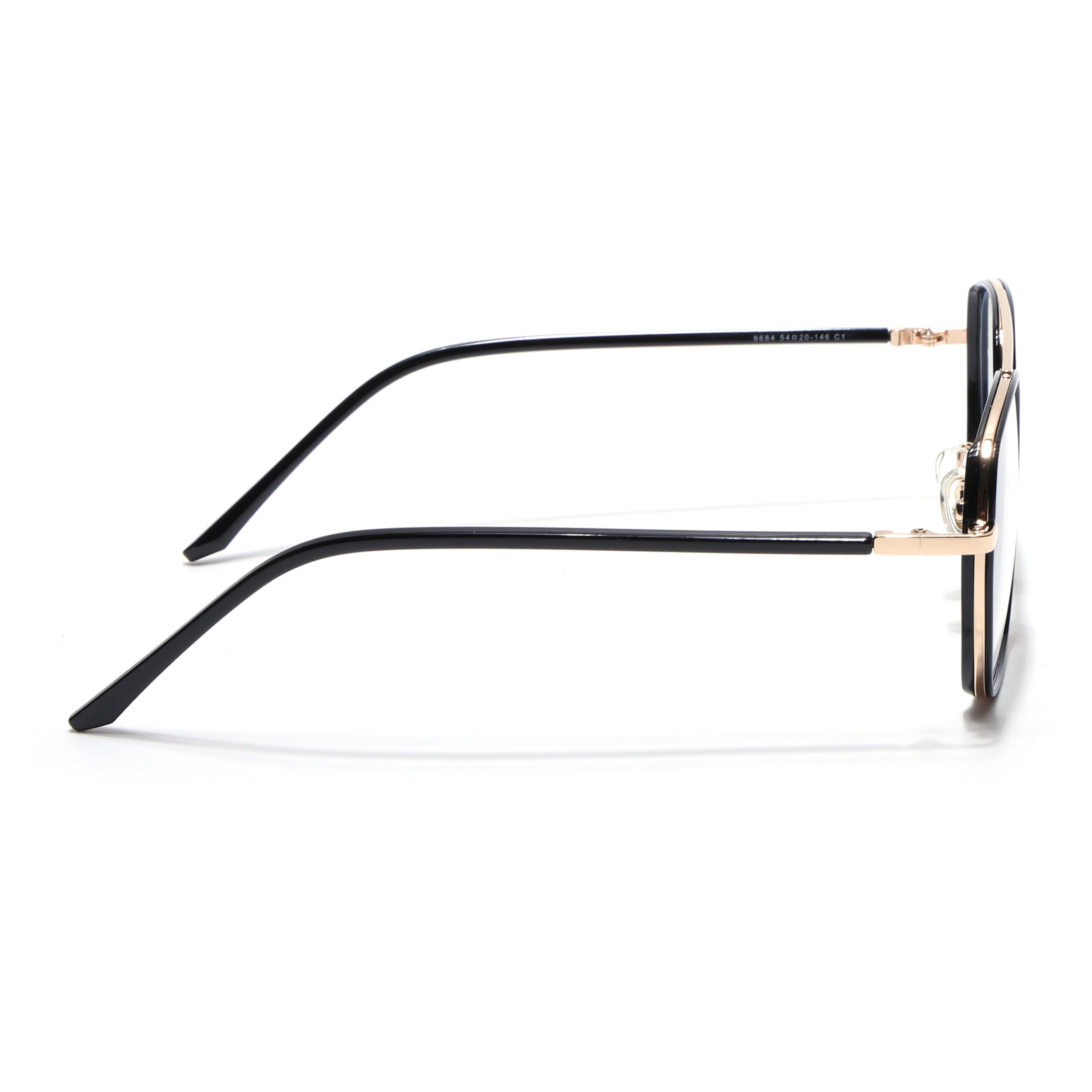 Voyage Maverick Golden & Black Wayfarer Eyeglasses for Men & Women (9684MG5101-C1)