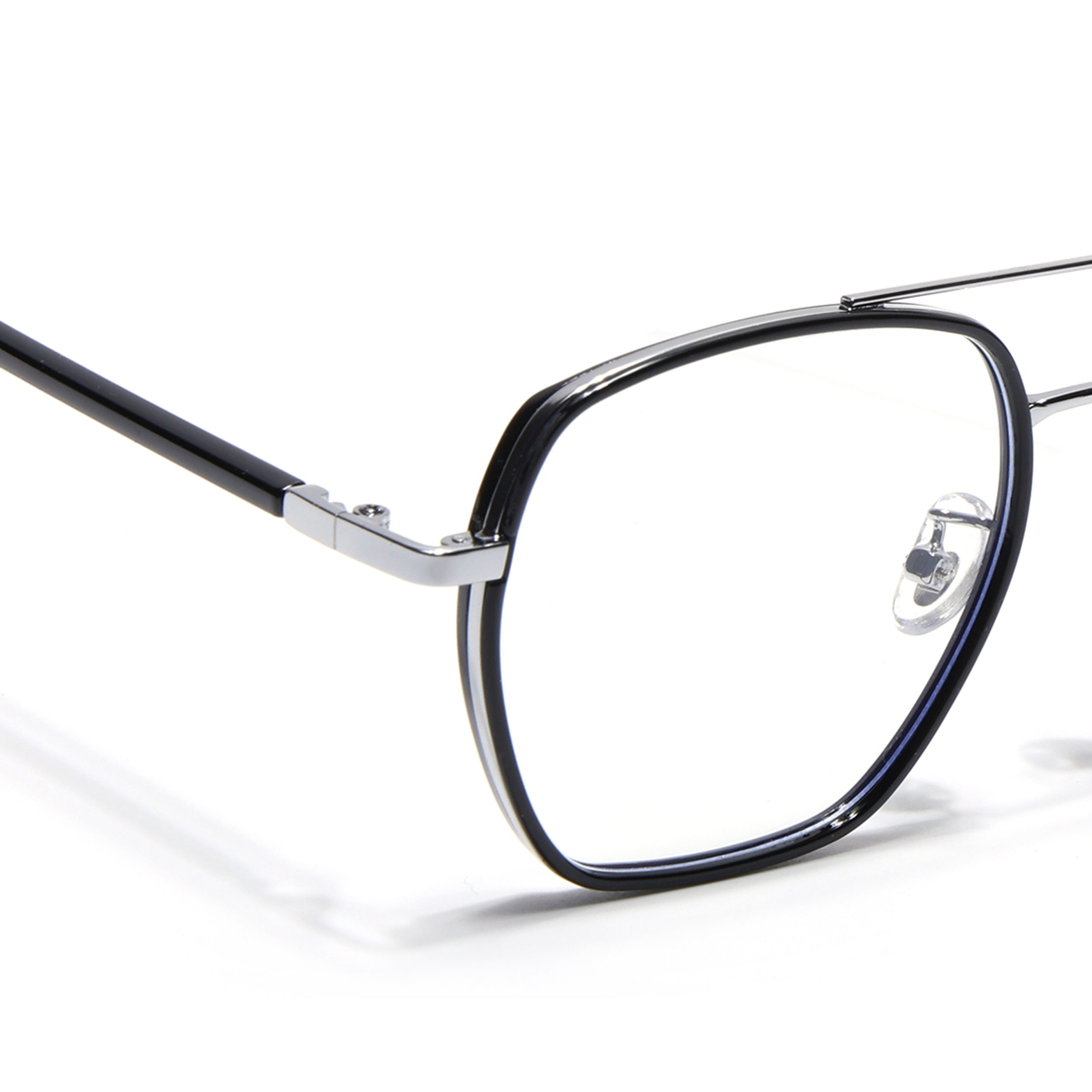 Voyage Maverick Silver & Black Wayfarer Eyeglasses for Men & Women (9684MG5102-C2)