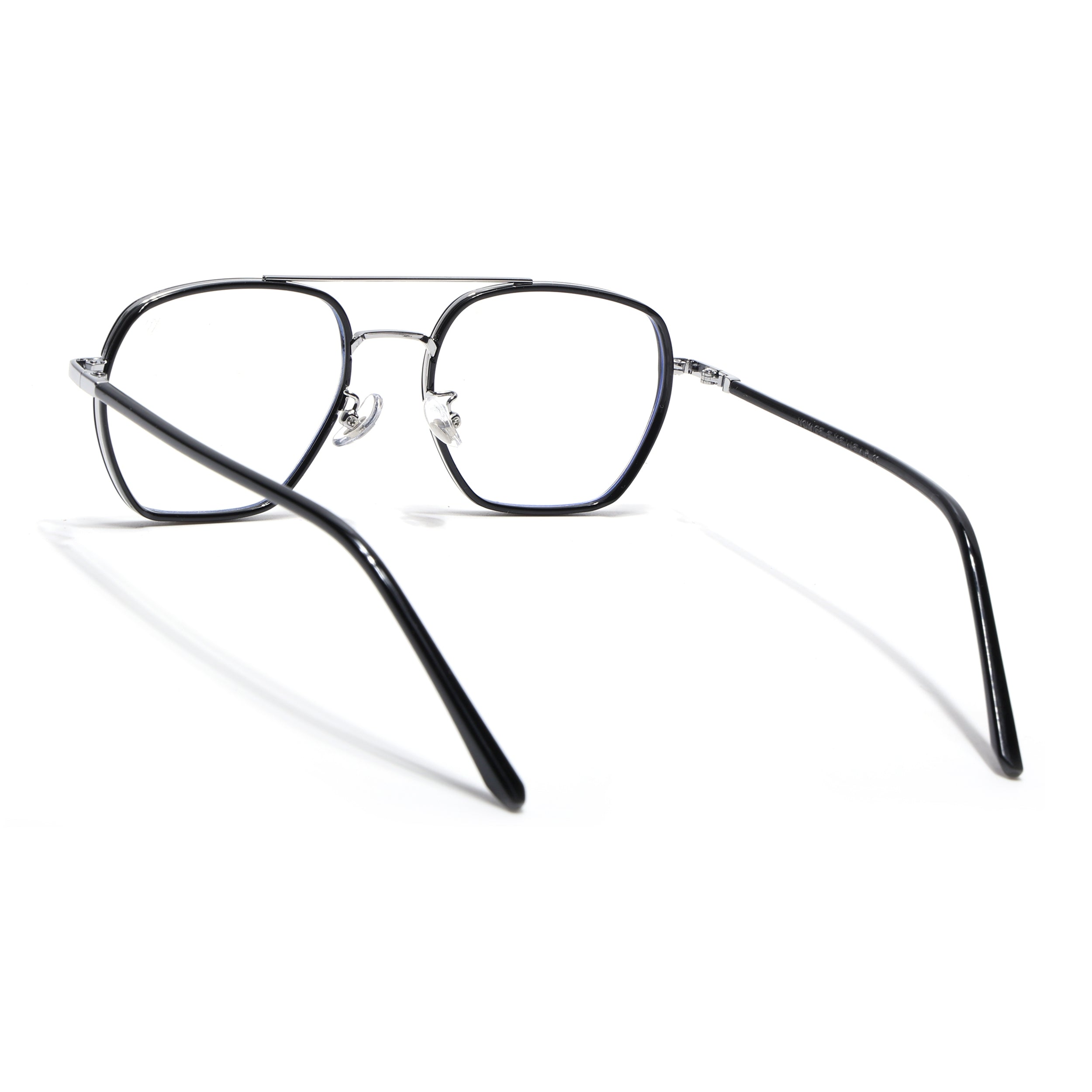 Voyage Maverick Silver & Black Wayfarer Eyeglasses for Men & Women (9684MG5102-C2)