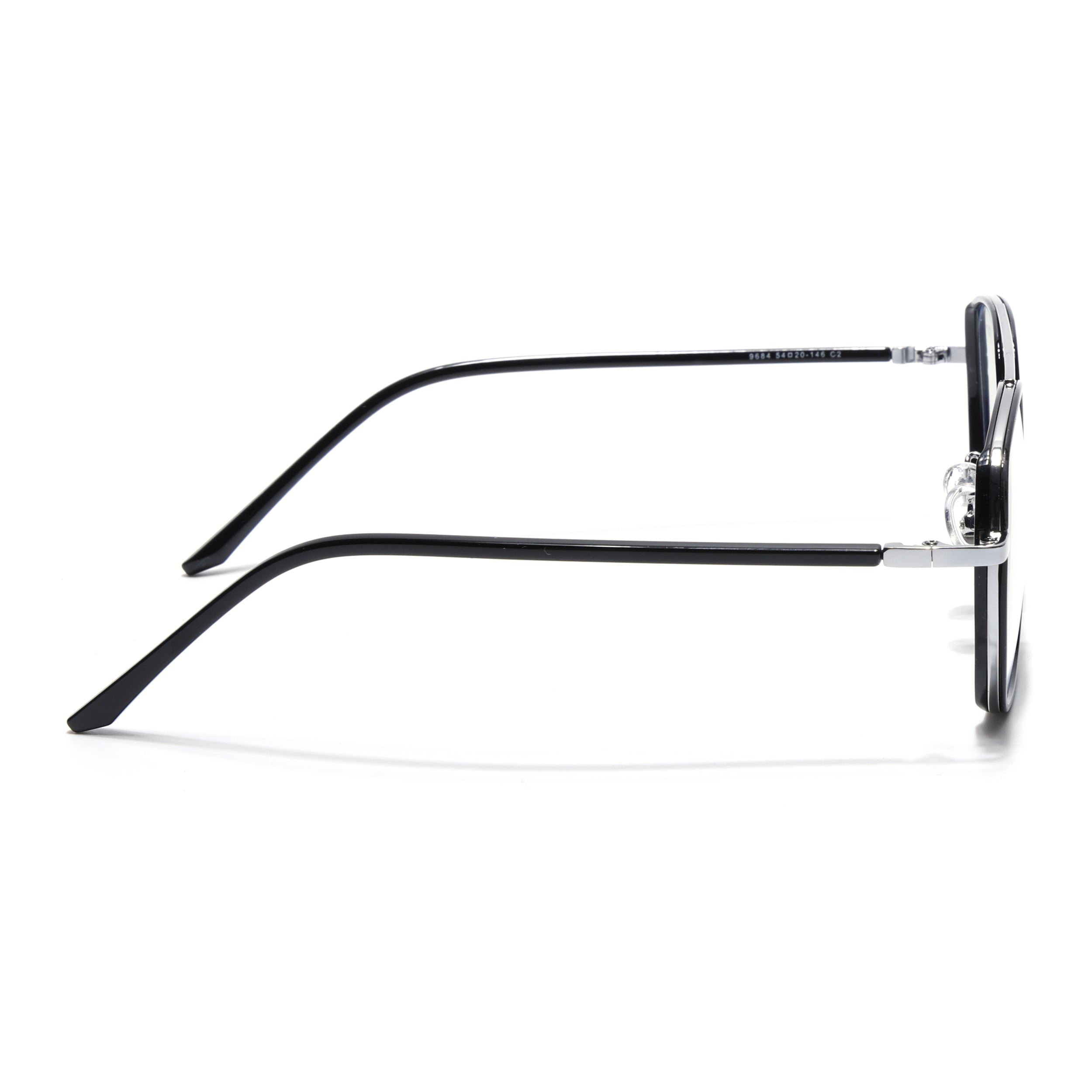 Voyage Maverick Silver & Black Wayfarer Eyeglasses for Men & Women (9684MG5102-C2)