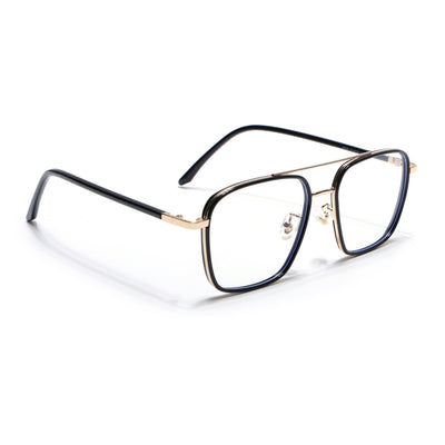 Voyage Maverick Golden & Black Wayfarer Eyeglasses for Men & Women (9686MG5105-C1)