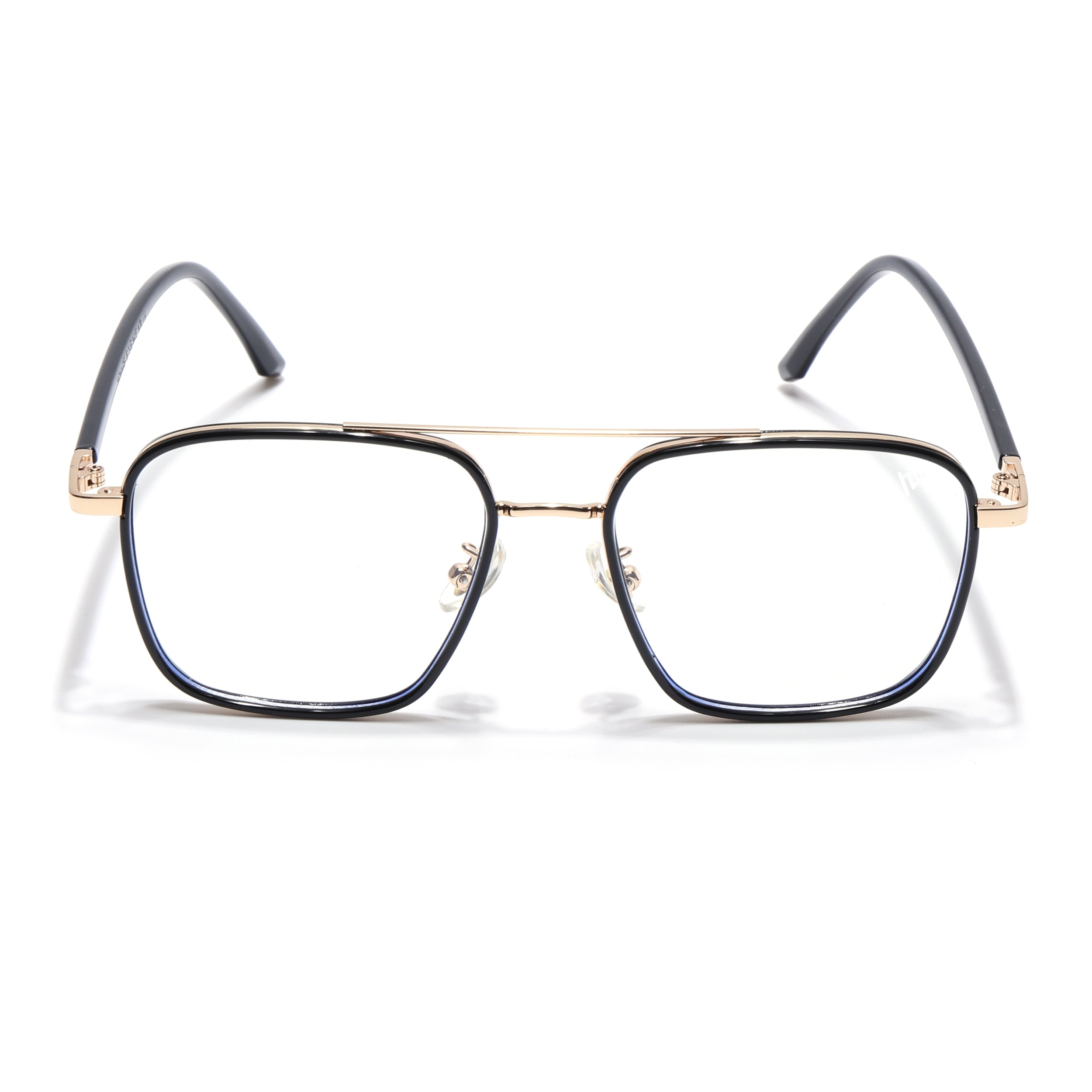 Voyage Maverick Golden & Black Wayfarer Eyeglasses for Men & Women (9686MG5105-C1)