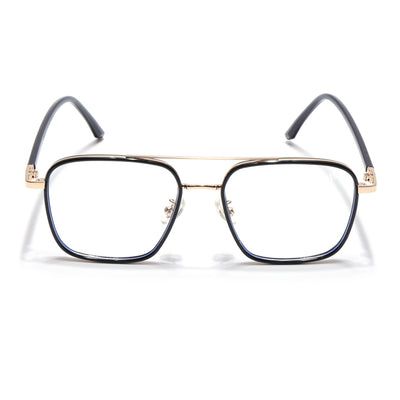 Voyage Maverick Golden & Black Wayfarer Eyeglasses for Men & Women (9686MG5105-C1)